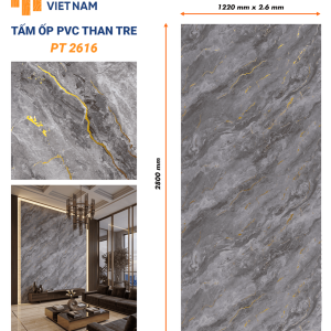 Tấm ốp PVC than tre Hobi PT2616