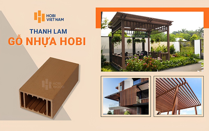 Thanh lam gỗ nhựa WPC được ứng dụng trong nhiều công trình dân dụng và thương mại