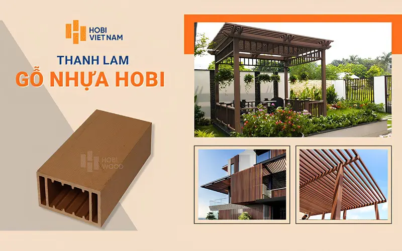 Thanh lam gỗ nhựa WPC được ứng dụng trong nhiều công trình dân dụng và thương mại