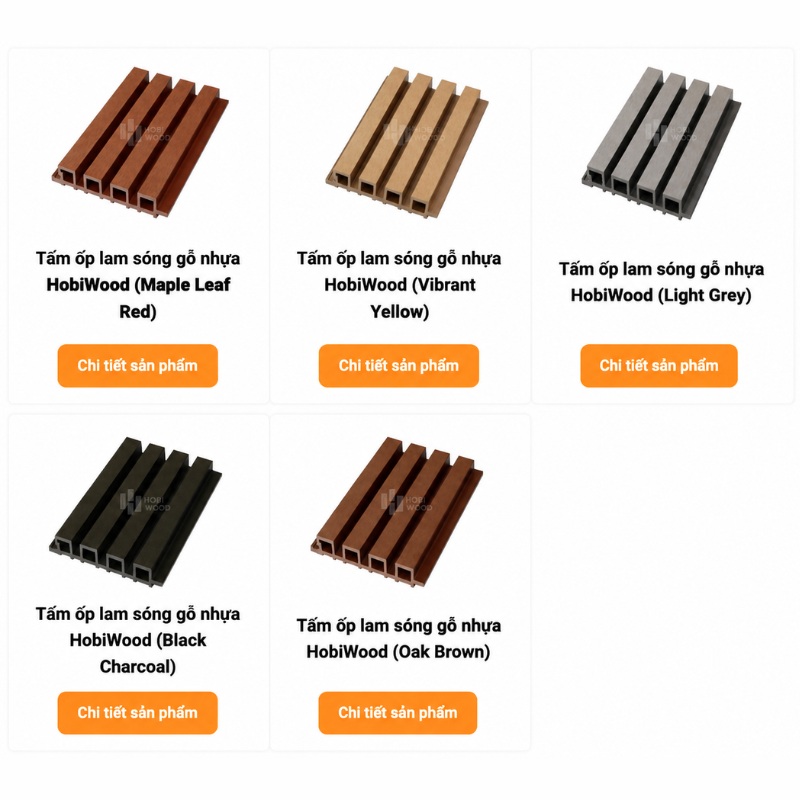 Danh mục tấm lam sóng ngoài trời ốp trần Hobi
