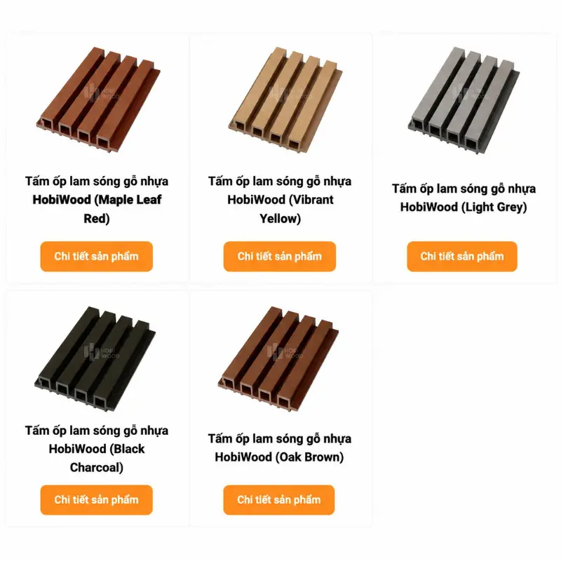 Danh mục tấm lam sóng ngoài trời ốp trần Hobi