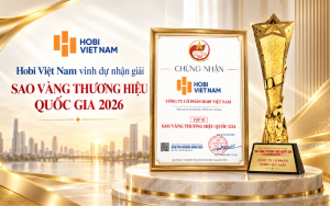 Hobi Việt Nam nhận giải Sao Vàng Thương Hiệu Quốc Gia 2026: Dấu mốc trên hành trình phát triển thương hiệu vật liệu Việt