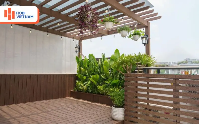 Dự án thanh đa năng gỗ nhựa làm giàn pergola ngoài trời