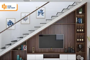 20+ Mẫu vách tivi cầu thang đẹp, hiện đại, xu hướng 2026