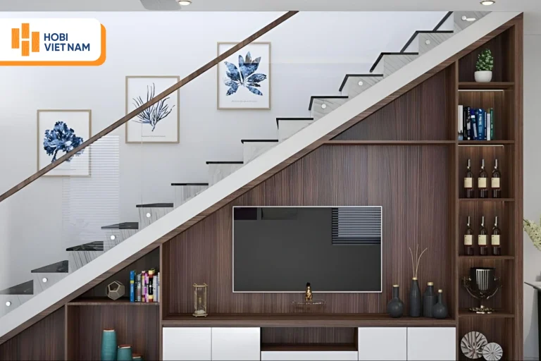 20+ Mẫu vách tivi cầu thang đẹp, hiện đại, xu hướng 2026