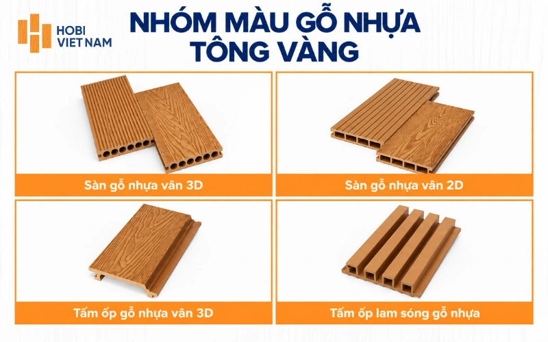 Bề mặt màu Oak Yellow mang đến cảm giác thoáng đãng