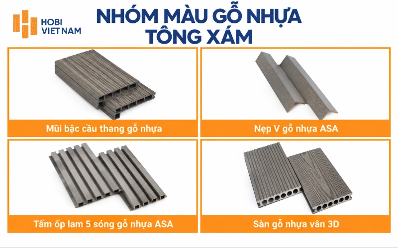Màu xám mang phong cách mạnh mẽ cho công trình