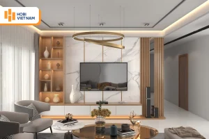 45+ Mẫu trần thạch cao phòng khách đẹp, hiện đại 2026