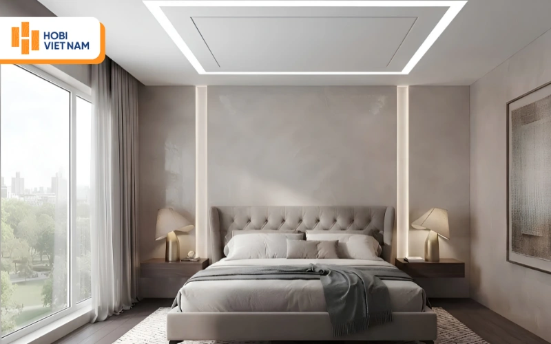 Trần thạch cao phòng ngủ giúp tăng thẩm mỹ và hỗ trợ cách âm, tiêu âm Trần thạch cao phòng ngủ giúp tăng thẩm mỹ và hỗ trợ cách âm, tiêu âm