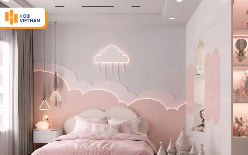 Trần thạch cao phẳng kết hợp khe rèm và đèn led hắt sáng tinh tế, nhẹ nhàng Trần thạch cao phẳng kết hợp khe rèm và đèn led hắt sáng tinh tế, nhẹ nhàng