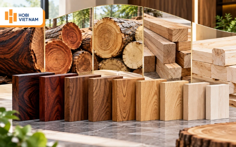Phân loại nhóm gỗ giúp nhận biết vật liệu thuận tiện hơn