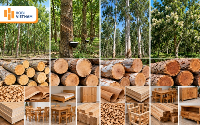 Một số giống cây phân vào gỗ nhóm V