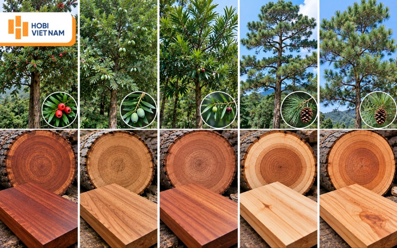 Một số giống cân phân vào gỗ nhóm VI
