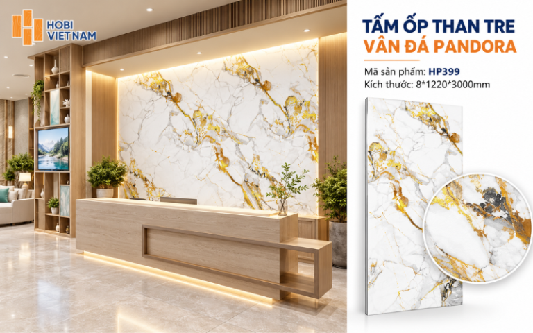 Tấm Ốp Than Tre Pandora – Vẻ Đẹp Vân Đá Độc Đáo Cho Không Gian Nội Thất
