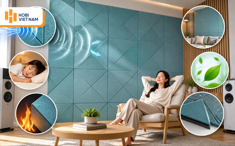 Các ưu điểm nổi bật của vật liệu tiêu âm trang trí